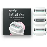 Wilkinson Intuition 2in1 Soap & Shave Nourishing Rasierklingen 3 St.