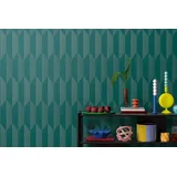 A.S. Création Vliestapete mit geometrischem Design 10,05 m x 0,53 m 790867 Blau/Metallic