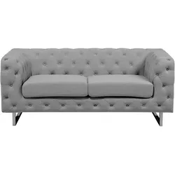 2-Sitzer Sofa hellgrau VISSLAND