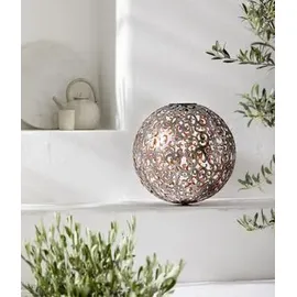 Dehner Solarkugel Luanda Ø 30 cm Silber/Kupfer