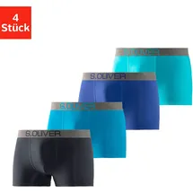 s.Oliver Boxershorts unifarben blau XL 4er Pack