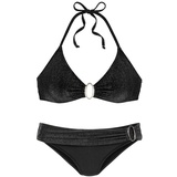 JETTE Triangel-Bikini Damen schwarz Gr.40 Cup A/B,