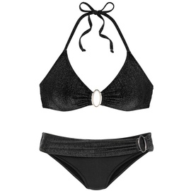 JETTE Triangel-Bikini Damen schwarz Gr.40 Cup A/B,