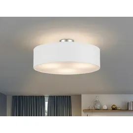 meineWunschleuchte Calma 1 E14 rund Stoff weiß Ø 60 cm