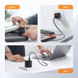 NOVOO 67W USB-C Ladegerät, GaN III Schnellladegerät Kompaktes Reisen kompatibel mit MacBook Pro/Air,iPad Pro,Pixel,ThinkPad, Dell XPS 13, Samsung,...