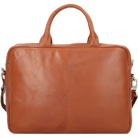 Dermata Aktentasche Leder 39 cm Laptopfach braun