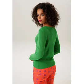Aniston CASUAL Strickjacke ANISTON CASUAL grün 44