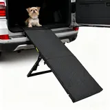 Klappbare Hunderampe aus Metall, Hundetreppe für kleine Hunde & ältere Hunde, Verstellbare Rampe für Hund (33,5-46,5 cm) bis 40 kg, Leichte Treppe für Sofa und Bett