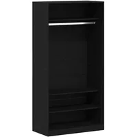 VidaXL Kleiderschrank in Schwarz mit Eiche 100x50x200 cm aus