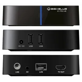 GiGaBlue UHD X1 PRO 4K Android 12 IP-TV/OTT 1x DVB-S2x Tuner Media Player