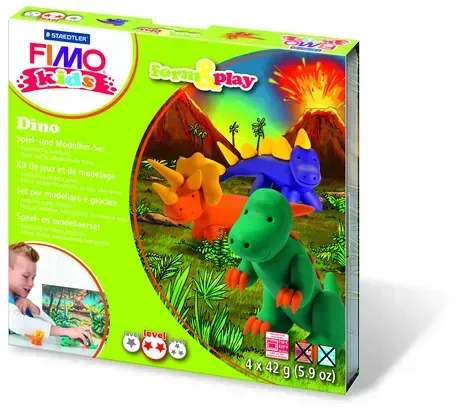 STAEDTLER FIMO KIDS FORM&PLAY,DINO 4 x 42 g
