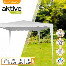 Aktive Quadratischer Pavillon 3 x 2,5 m Weiß