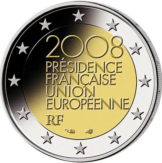 2 Euro Gedenkmünze "EU-Ratspräsidentschaft Frankreichs" 2008 aus Frankreich