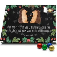 Mr. & Mrs. Panda Schoko Adventskalender Igel Liebe - Schwarz - Geschenk, Ehemann, Schokoladen Adventskalender, Liebesbeweis, Heiratsantrag, Hochzei... - Schwarz