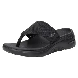 SKECHERS Damen Go Walk Arch Fit 2.0 Sandal Carrie, Black Textile, 41