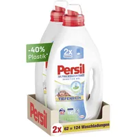 Persil Ultra Konzentrat Sensitive Gel (124 Waschladungen), Flüssigwaschmittel für Allergiker & Babys in kleinerer Flasche für weniger Plastik, entfernt hartnäckige Flecken, dermatologisch getestet