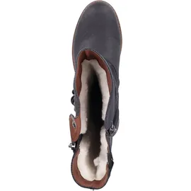 Rieker Langschaftstiefel, Blockabsatz, TEX-Membran, Nieten und Kordel, Gr. 43 EU