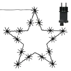 ECD Germany Weihnachtsstern LED Weihnachtsdekoration Leuchtstern Stern Beleuchtung Timer
