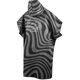 ZONE3 Microfibre Poncho schwarz/weiß