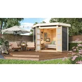 Karibu Goldendorf 3 2,13 x 2,09 m terragrau