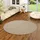 Snapstyle Feinschlingen Velour Teppich Strong Nougat Rund