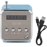 Mini-lautsprecher, Tragbar, Mp3-player, Fm-radio, Bluetooth-unterstützung, Tf-karten- Und Usb-stick-anschluss, Blau