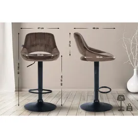 CLP Barhocker Milet 85 x 47 x 48 cm Braun