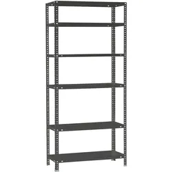 SimonRack Comfort Metallregal mit 6 Böden und Schrauben. Farbe ANTHRAZIT 2000x1100x500 mm