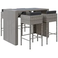 vidaXL Gartenbar-Set 5-tlg. Grau
