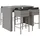 vidaXL Gartenbar-Set 5-tlg. Grau