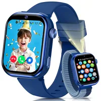 BANLVS Smartwatch Kinder mit SIM Karte, Kinder-Smartwatch mit IP68 Wasserdicht, Schulmodus, 1,83" Bildschirm, Schrittzähler Kinderuhr Mädchen Jungen, Blau