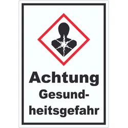 Aufkleber Gesundheitsgefahr Sensibilisierung der Atemwege A2 (420x594mm)