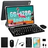 kinstone Tablet PC, 10,1 Zoll 2 in 1 Touch Display Octa-Core 6GB Ram 128GB Rom, 5G/2.4G Dual-Band-WLAN-Verbindung mit Tastatur Maus Stift Table GMS Certified zum Lernen und Spielen für Kinder