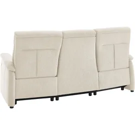 Home Affaire 3-Sitzer HOME AFFAIRE "Turin Sofa mit elektrischer Relaxfunktion, Breite 226 cm", sand, B:226cm H:107cm T:97cm, 94% Polyester, 6% Nylon, Sofas, inkl. Tisch, USB & Steckdose, Federkern & pflegeleichtem Bezug