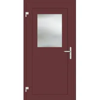 Aluminium Nebeneingangstür "HEDWIG" 69 mm Weinrot RAL 3005 außen öffnend DIN links