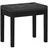 Homcom Klavierbank Klavierhocker mit Stauraum, Holzbeine, Kunstleder, Schwarz,