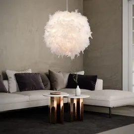 GLOBO Federlampe 1-flg. 60 cm rund weiß Textil