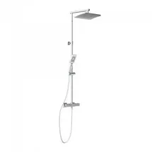 Schütte Trento Duschsystem mit Thermostat Chrom 32x20 cm