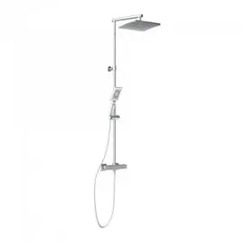 Schütte Trento Duschsystem mit Thermostat Chrom 32x20 cm