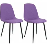 CLP Esszimmerstuhl Maryam Polyester lila 2er Set