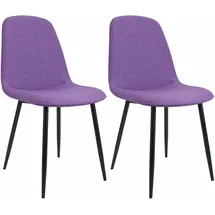 CLP Esszimmerstuhl Maryam Polyester lila 2er Set