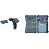 Bosch Professional 12V System Akku-Bohrschrauber GSR 12V-35 (ohne Akkus und Ladegerät, im Karton) + 40tlg. Schrauberbit-Set (Zubehör Bohrschrauber und Schraubendreher)