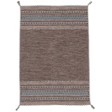 carpetfine Teppich »Kelim Azizi«, rechteckig, 5 mm, Baumwolle, Wendeteppich mit Fransen, Wohnzimmer