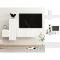VidaXL 3-tlg TV-Schrank-Set Weiß Holzwerkstoff