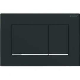 Geberit Sigma30 Betätigungsplatte für 2-Mengen-Spülung schwarz matt lackiert/hochglanz-verchromt 115.883.14.1