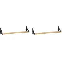 VidaXL Wandregale 2 Stk. Sonoma-Eiche 80x15x15,5 cm Holzwerkstoff