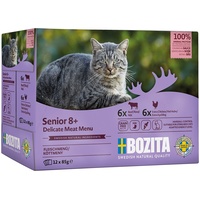 Bozita Häppchen in Soße Senior Mixpaket Katzenfutter nass