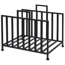 Wadiga Kaminholzständer GRID Metall 41 x 31 x 35 cm Schwarz