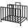 Wadiga Kaminholzständer GRID Metall 41 x 31 x 35 cm Schwarz