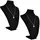 vidaXL Schmuckbüste Flanell Schwarz 23x11,5x30 cm 2 Stk.